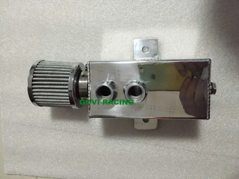 ドレンコック付きポリッシュオイルキャッチ缶 1/2'' NPT 容量 1L