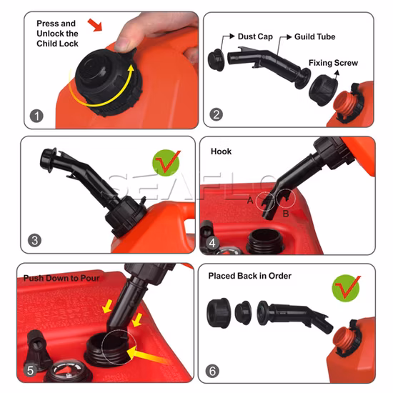 Seaflo 5L 10L 20L ディーゼル燃料タンクオイルキャッチ缶空のガソリンプラスチックジェリ缶